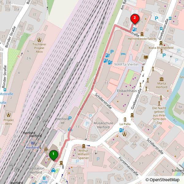 Wegbeschreibung Bahnhof Herford – audatis